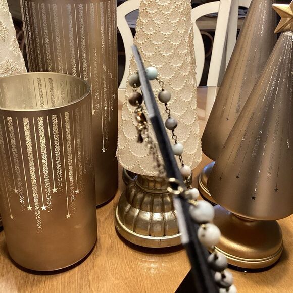 Petite Gray/Greenish Bead Necklace - Picture 4 of 5